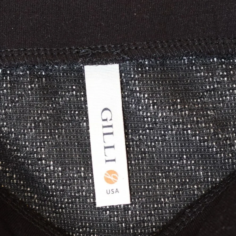 Gilli Skirt XL Stretch Black / White Geometric Pattern Pull on Comfy Preppy Work